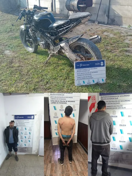 DETENIDOS MOTO ROBADA